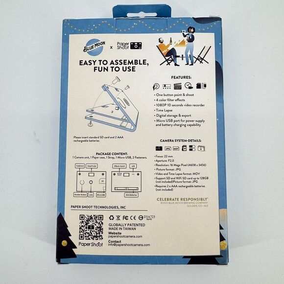 Blue Moon x Paper Shoot Cardboard Digital Camera Blue Moon Holiday Prize 2002 - Picture 4 of 5